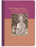 The Better Left Unsaid Journal by Shannon Martin Design features a vintage photo and the phrase “Some things are better left unsaid. But I’m probably going to say them anyway.” Includes purple, patterned accents—perfect for your witty thoughts.