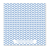A repeating pattern of blue chevron stripes on white, perfect for vintage parties, features "Cream Of The Crop Napkin" by Shannon Martin Design. © Shannon Martin Design | shannonmartindesign.com.