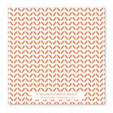 Well Behaved Napkin by Shannon Martin Design features orange chevron pattern on biodegradable beverage napkins.