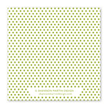 A white square background with evenly spaced small green polka dots. At the bottom center, it reads "Shannon Martin Design" and "shannonmartindesign.com." The Ever Notice How Napkin is perfect for vintage or stylish biodegradable napkin settings.