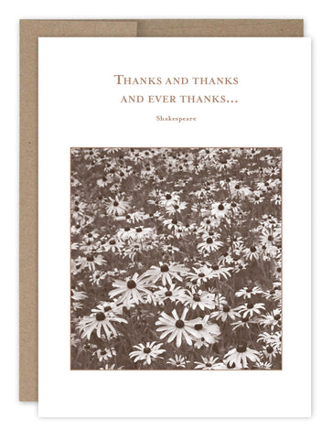 The Ever Thanks Thank You Card by Shannon Martin Design, made from recycled paper, showcases intricate details and a nostalgic feel reminiscent of vintage photos.