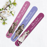 The Hair Flip Emery Boards by Shannon Martin Design feature three double-sided nail files with vintage women and witty sayings—perfect for your manicure set. Includes: “That’s a terrible idea. What time?”, “Because it’s shop o’clock somewhere.”, and “Life is short. Make every nail flip count.”.