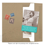 The I Amaze Myself Magnet by Shannon Martin Design features a black-and-white photo of a surprised woman on the phone and a teal caption: "Some days I amaze myself; other days, I look for my phone while I'm talking on it.