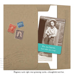 The Do No Harm Magnet from Shannon Martin Design features a vintage image of a smiling child in a cowboy hat with the caption, “Do no harm, but take no crap.” Fun and easy to tuck into greeting cards—a perfect little gift.