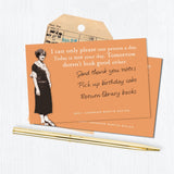 The Not Your Day Sticky Note by Shannon Martin Design features vintage photos of a woman, a witty "only please one person a day" sentiment, plus a to-do list and library due date card for added charm.