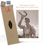 Tossing That Charm Birthday Card