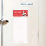 The No Bitchin' Magnetic List Pad by Shannon Martin Design features a vintage woman and is perfect for shopping lists.