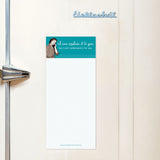 The Explain It To You Magnetic List Pad by Shannon Martin Design features a woman's photo and a witty quote for your fridge.