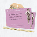A Repeat Myself Sticky Note by Shannon Martin Design featuring a vintage woman and "Don't make me repeat myself" text.