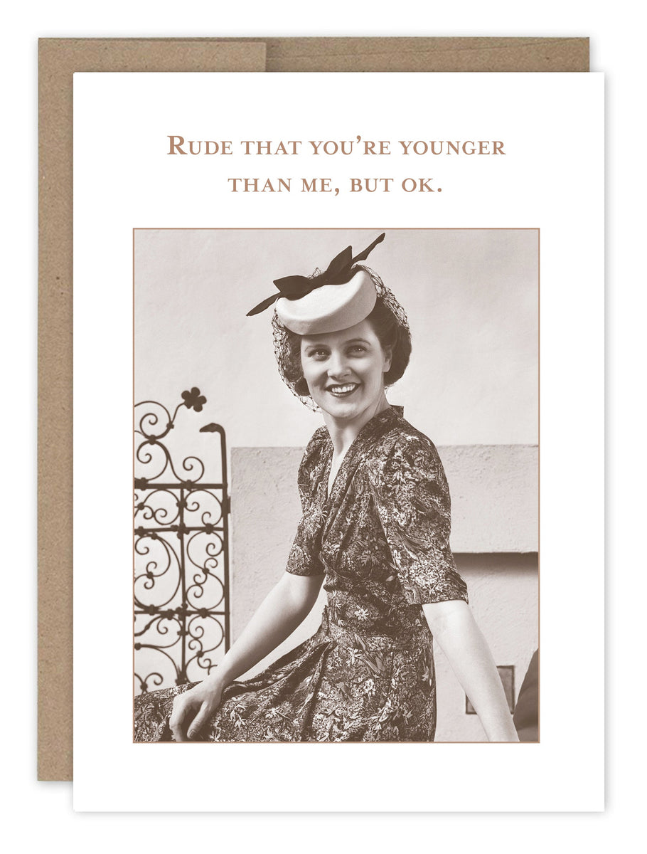 Rude Younger Birthday Card – Shannon Martin Design