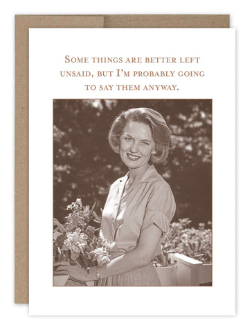 Better Left Unsaid What A Hoot Card