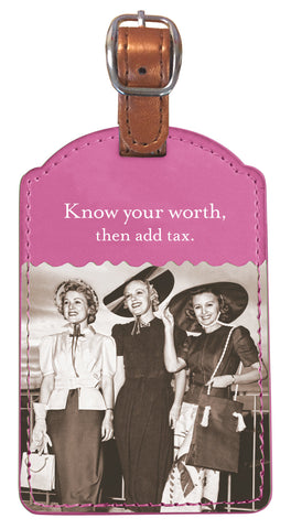 NEW! Know Your Worth Luggage Tag